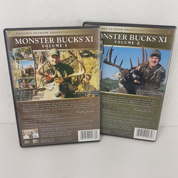 Set of 2 Hunting DVDs Realtree Monster Bucks XI Volumes 1 & 2 - Picture 3 of 4